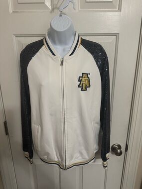NORTH CAROLINA A&T SEQUINED JACKET LADY AGGIE PRIDE HBCU BOMBER JACKET NEW NWT